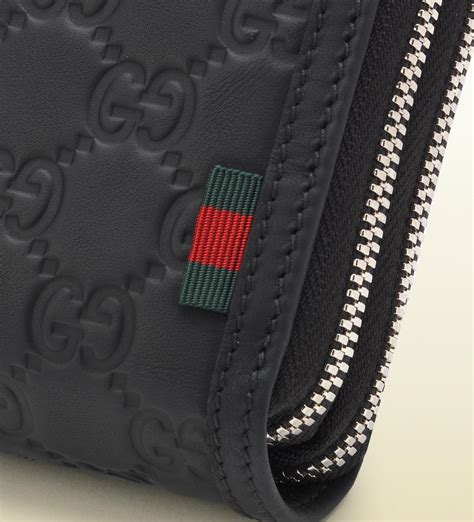 authentic gucci zippers|Gucci zip around wallet men's.